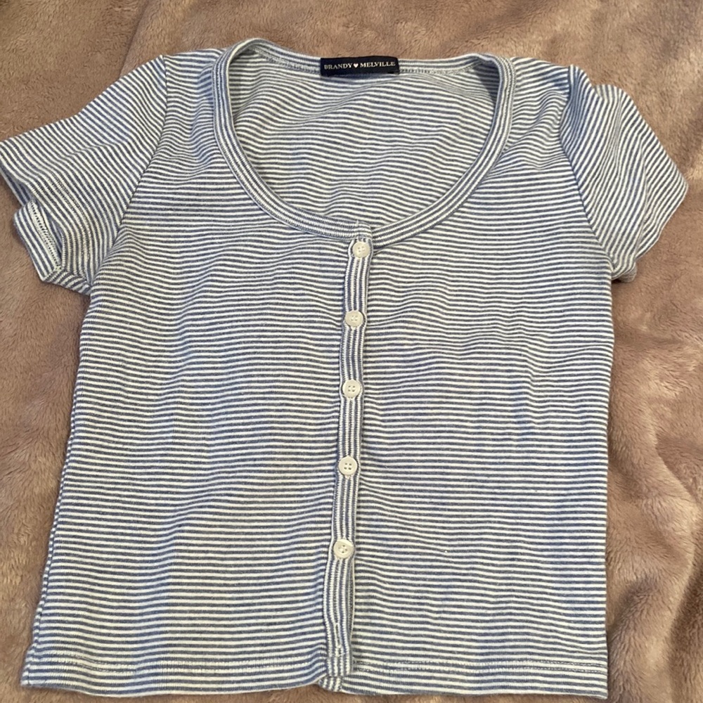 Brandy Melville Striped Zelly Top